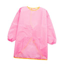 Kids Drawing Long Sleeve Waterproof Painting Apron For Kid L Purple+Pink