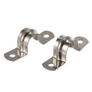 2 stainless steel U-shaped pipe clamps, half pipe for pipe fittings-14mm A4M7