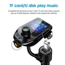 QC3.0 Car charger Car Kit Handsfree Wireless Bluetooth Transmitter Black MP U1C5