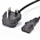 1.5m Long IEC Kettle Lead Power Cable 3 Pin UK Plug PC Monitor TV C13 Cord  3C