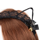 Women Lace Cat Ears Headband Bells Party Costume Fancy Dress Hair Hoop  OZ