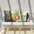 Set of 4 Oil Painting Vivid Birds Stands on Trees Branch Decorative Throw P L4X9