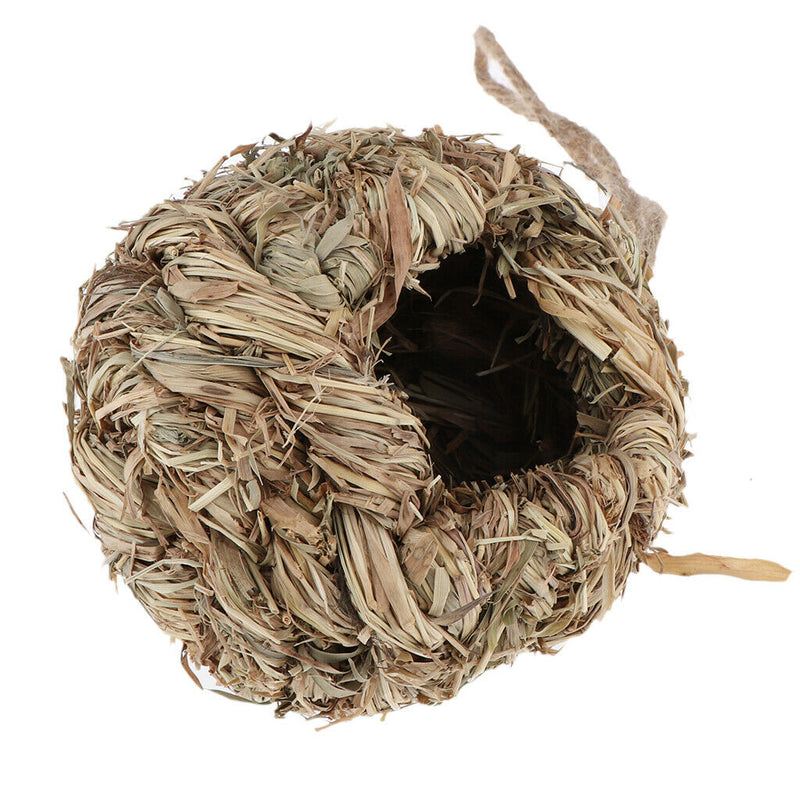 Straw Bird Nest Hanging Roosting Nest Birdhouse - Set of 3