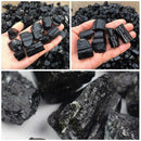 100g Natural Black Crystal Tourmaline Rough Stone Rock Specimen DIYDecor Mi T1P2