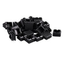 Square Table Chair Leg Tube Pipe Feet Insert Cap 25mmx25mm 30pcs Black R2O8