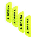 4pcs Car OPEN Reflective Tapes Warning Mark Open Car Door Stickers (Green)