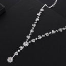 Rhinestone Crystal Necklace Bracelet Earrings Ring Wedding Bridal Jewellery Set