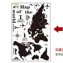 Map of world Wall Stickers,Adhesive Art Decals, For Kids Room Birthday Gift