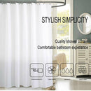 Anti-Mold Shower Curtain Uni White - Anti-Bacterial, Washable, Polyester