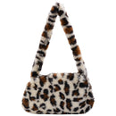 Animal Pattern Underarm Bag Women Mini Plush Shoulder Handbags Purse (8)