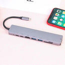 8 in 1 TYPE-C HUB Gigabit LAN Docking Station USB C Adapter for Notebook