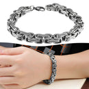 Nice Gift For Boy Men Punk Design Stainless Steel Charms Wristband Clasp Bangle