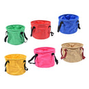Outdoor Collapsible Water Bucket Carrier Leakproof Folding Pail Green 30L