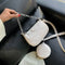 Alligator Leather Handbag Purse Women Sling Crossbody Shoulder Bag (Beige)