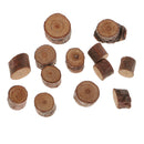 50Pcs Wood Logs Slices Round Bark + 156pcs Wooden Letters Alphabet For