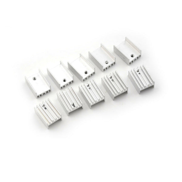 10x Aluminum Heatsink Heat Sink Sets for TO-220 Transistor 20x15x10mm JR
