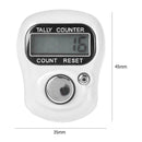 Stitch Marker Row Finger Ring Counter LCD Electronic Tally Counter (White)
