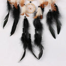 Five Rings Brown Feathers Dream Catcher Wall Hanging Home Car Decor Craft