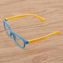 2PCS Kid's Stylish Eyeglasses Anti Eyestrain Silicone Frame Glasses Goggles