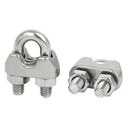M6 1/4 Inch 304 Stainless Steel Saddle Clamps Cable Wire Rope Clips Fastene