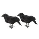 2x Foam Crow Bird Statue Tree Ornament Garden Scarecrow Outdoor Pest Control