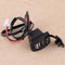 Car Dual USB Charger Blue LED Backlit Rocker Switch Waterproof UTV Boat 12V-24V