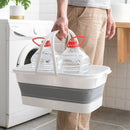 Foldable Mop Bucket Collapsible Portable Wash Basin Dishpan with Handle for
