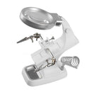 3X 4.5X Welding Magnifying Glass LED Loupe Magnifier Alligator Clip Holder