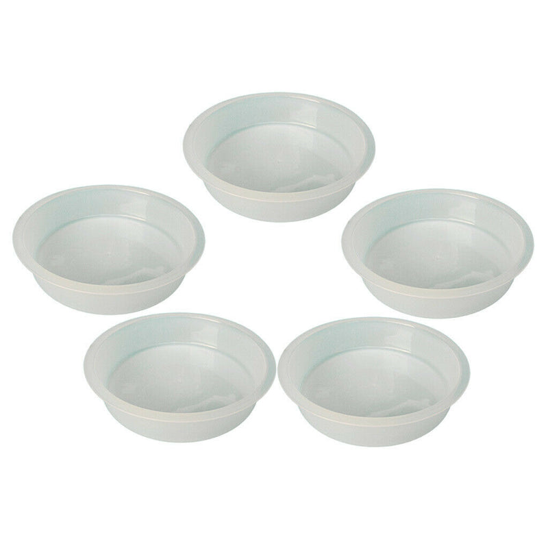 5x Birdseed Bowl Flat Bottom Birds Feeding Dishes Birdbath Accessories 18cm