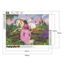 Cartoon 5D DIY Diamond Painting Full Round Drill for Kid Room (Princess)