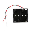 Black AA x 4 Open Battery Holder Box With 15cm Wires JR