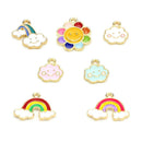 27Pcs/Set Enamel Alloy Rainbow Cloud Charms Pendant Jewelry DIY Craft Maki ME