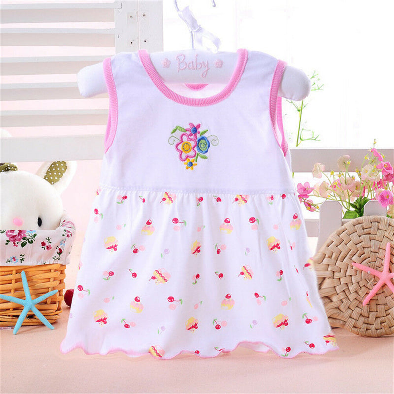 Infant Baby Girl Dress Cotton Regular Sleeveless Dresses Casual Clothing 0-24 â„–[