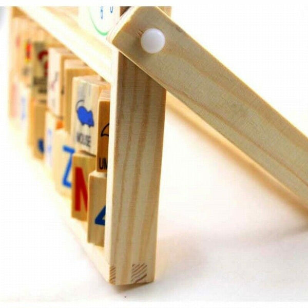 Children Baby Kids Learning Developmental Versatile Flap Abacus Wooden Toys R4X4
