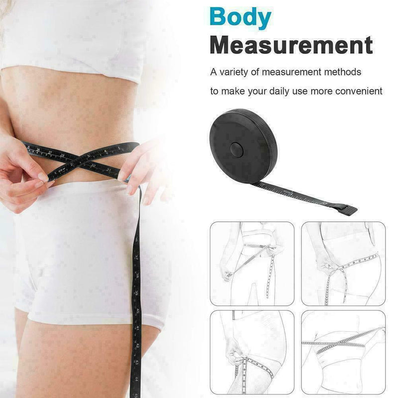 1.5M Black Measuring Tape Body Measuring Tape Sewing Fabric Measurements Ta B7P2