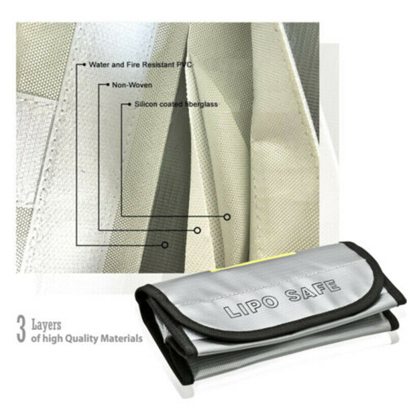 RC Lipo Battery Safe Bag Fireproof Explosion Proof Sack for Charge & Storage gde