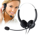 4-Pin RJ9 Hands-Free Call Center Noise Cancelling Corded Binaural Headset H