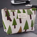 Printed Cosmetic Bag Canvas Purse Zip Makeup Wash Storage Pouch (Style 3) A