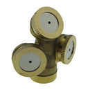 4-Head Brass 1/4" DN8 Water Fountain Agriculture Spray Nozzle Sprinkler