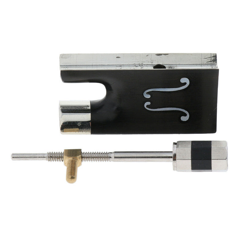 1 Set Ebony Violin Bow Frog Screw 3/4 4/4 Size Metal Violin Parts for Fiddle
