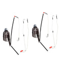 2 Pieces Fishing Bait Cage Feeder with hook