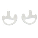 One Pair White Medium Earmold Earbud  for Walkie Talkie Two-Way Radio Audio