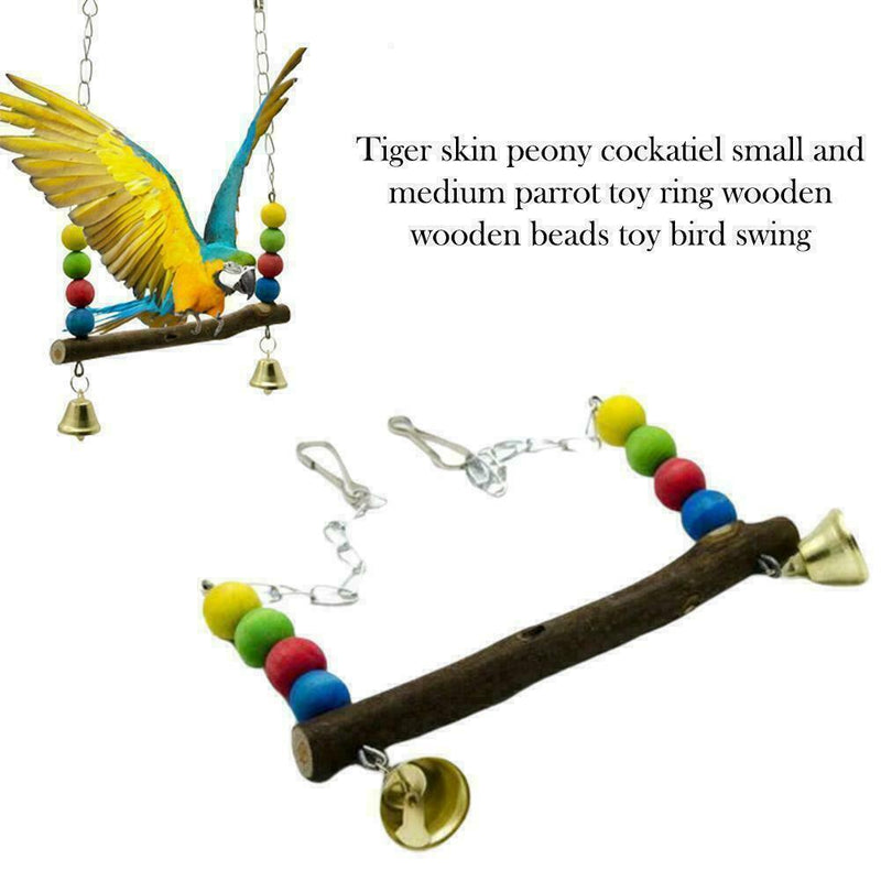1pc Parrot Toys Bird Hanging Swing Cage Decoration Cockatiel Budgie NEW Dur H4R6