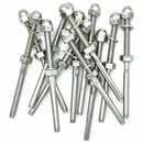 18 Pcs Stainless Threaded Terminal Stud End Fitting for 1/8 Cable Deck Rail F4D1