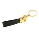 Men Leather Key Chain Ring Holder Keyfob Car Keyring Keychain Golden+Black