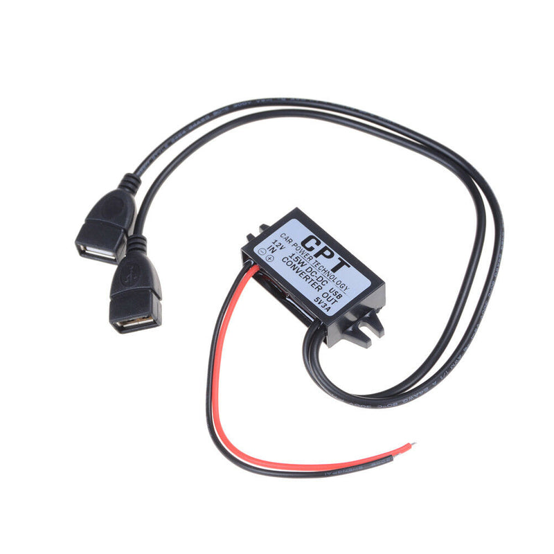 DC-DC 12V to 5V Mini A type USB Dual Converter Step Down Power Module    FE S Dz