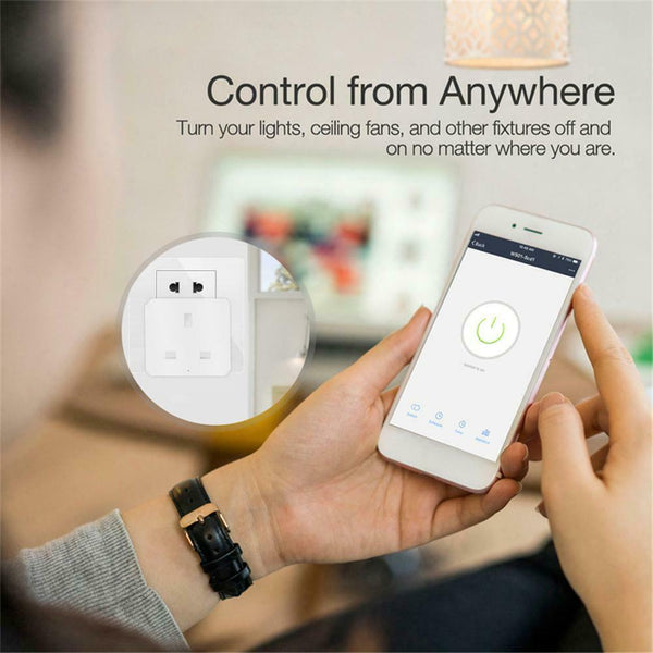 Intelligent WiFi Smart Timer UK Plug Socket Outlet App Amazon Alexa Google #gib