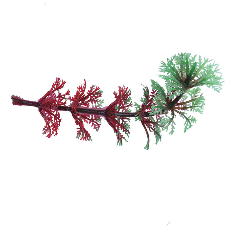 Red Green Artificial Plastic Water Plants for Fish Tank Aquarium Decoration