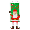 Christmas Hanging Flags Door Curtain Festival Decor Banners (Santa Claus) A