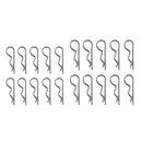 20 Pcs Stainless Steel R Hitch Pin 2x42mm & 1.8x37mm